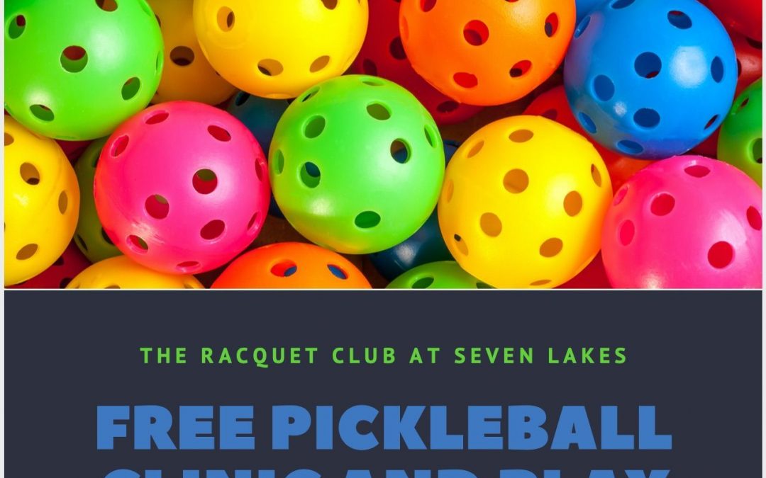 Sunday May 31st – Free PickleBall Clinic