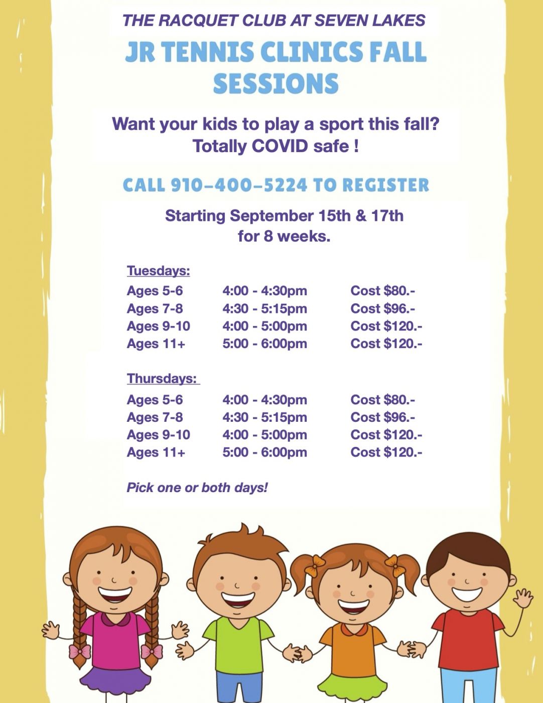 Kids Tennis Moore County NC