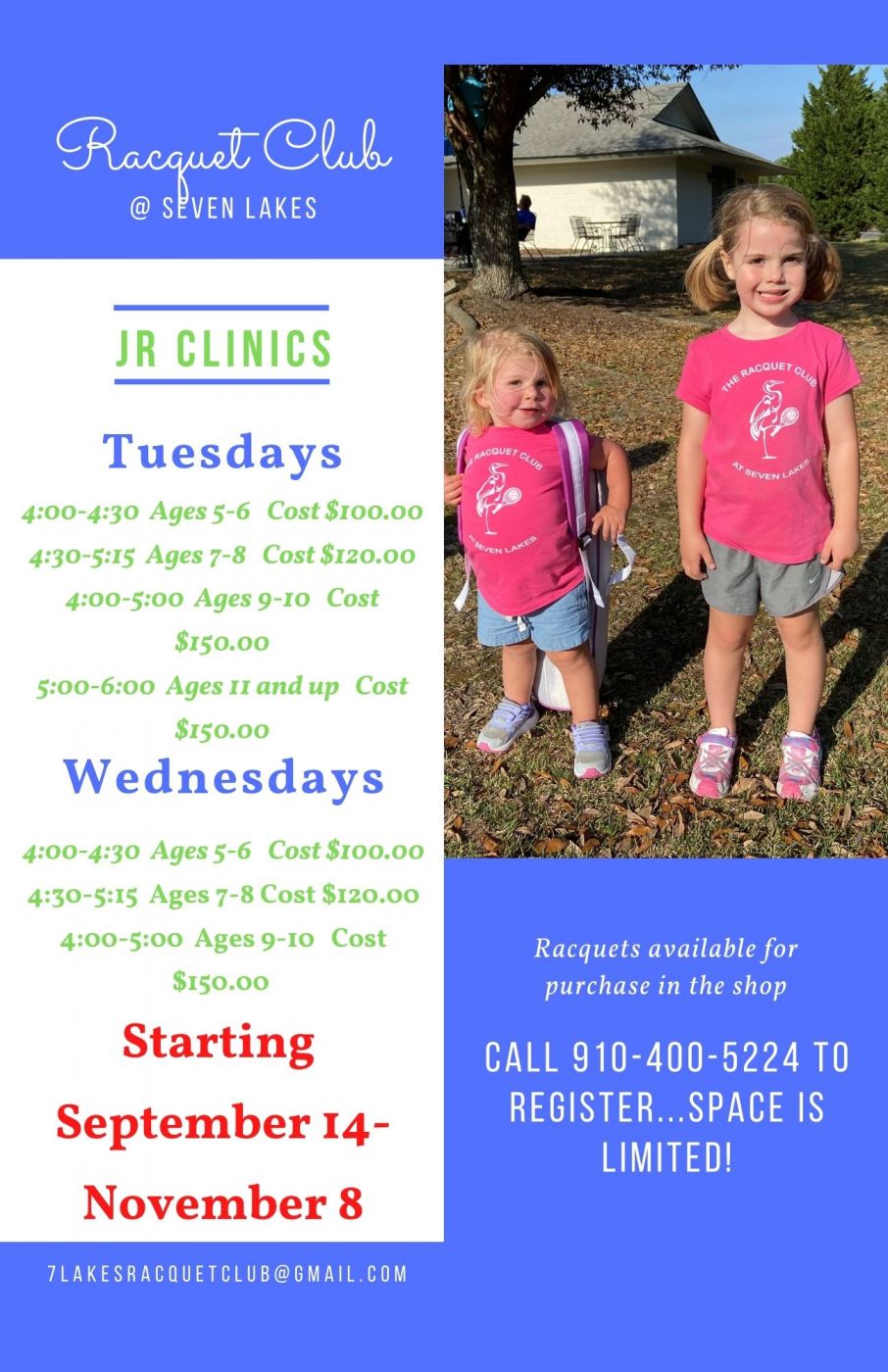 Tennis Seven Lakes 50 percent off