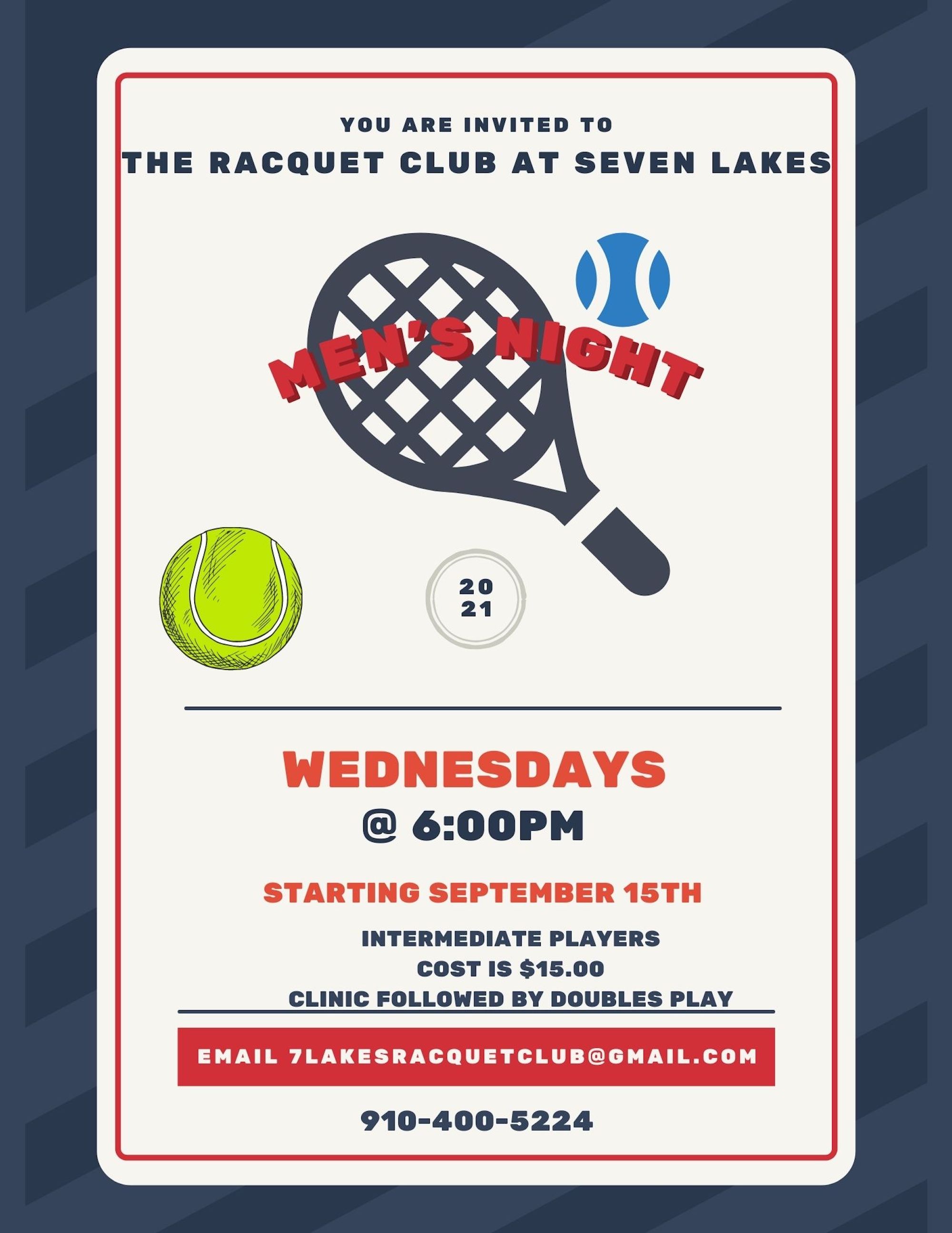 Tennis Seven Lakes 50 percent off