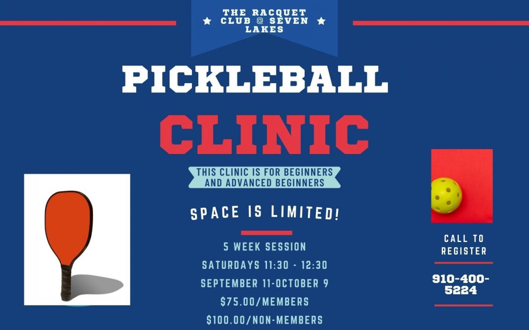 Fall Pickle Ball Clinic – Sep 11 – Oct 9