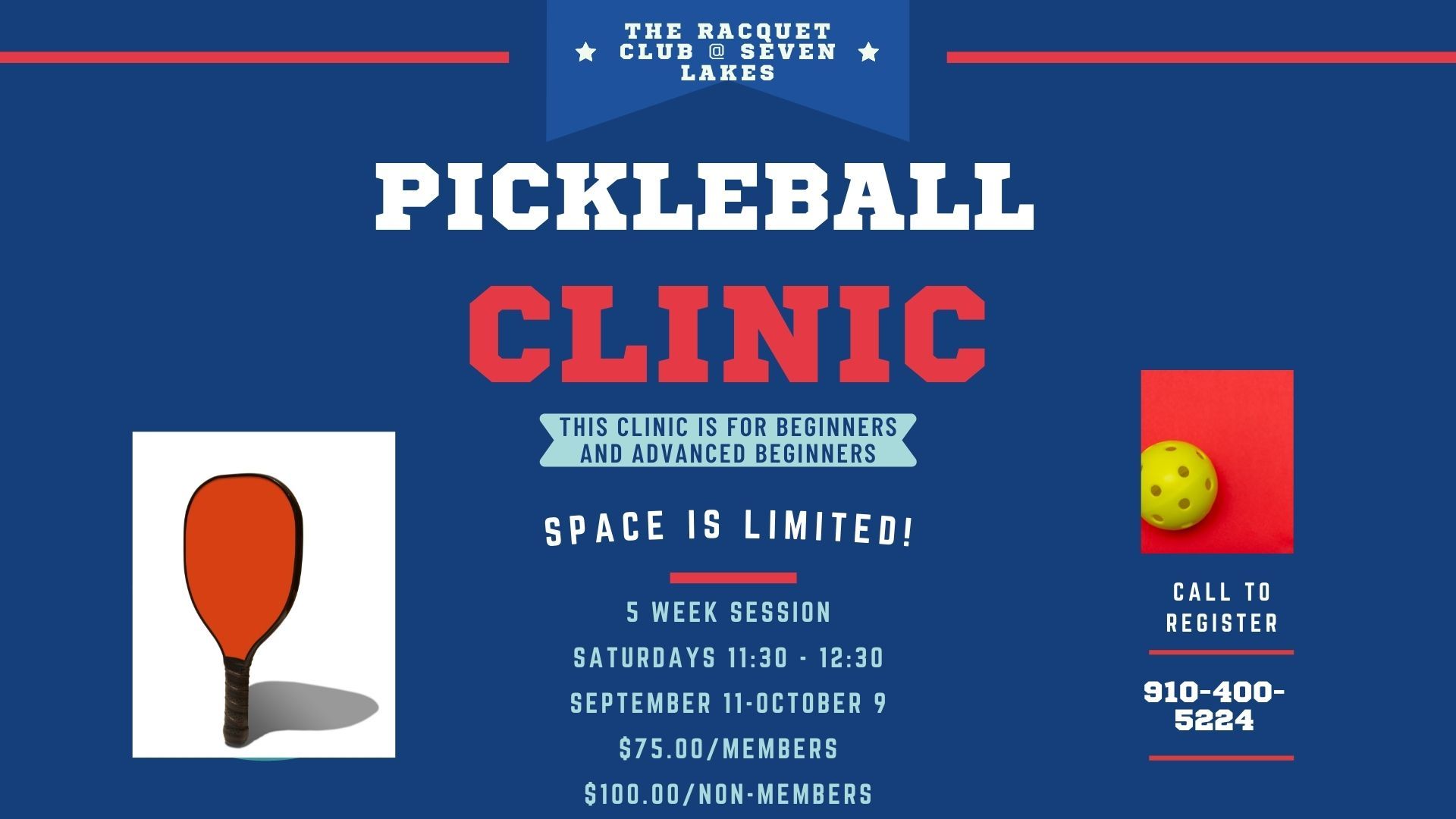 Tennis Seven Lakes 50 percent off