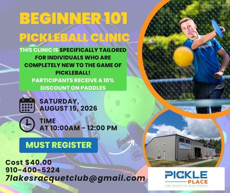beginner august Pickle Ball Camp